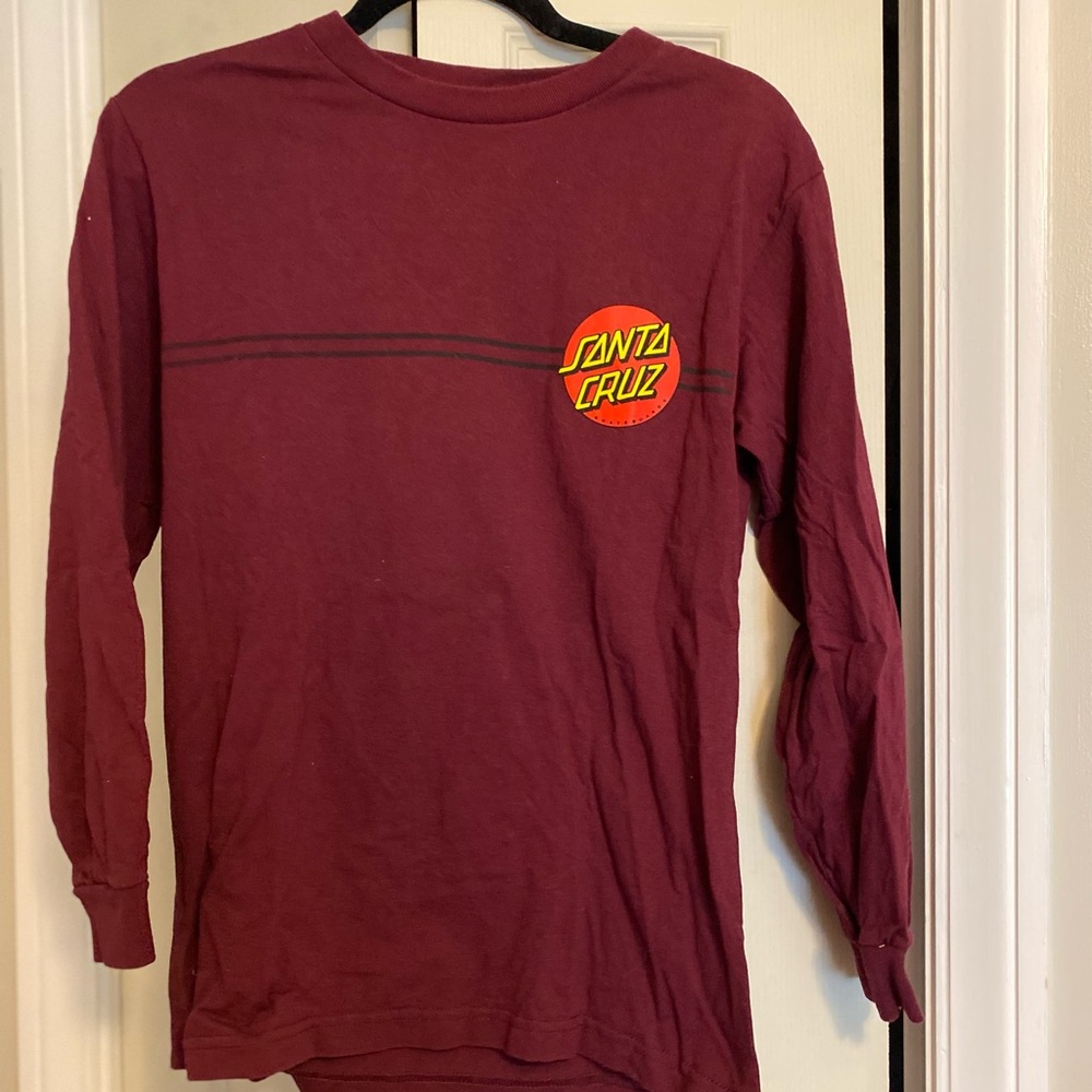 Santa Cruz Burgundy Long Sleeve Tee